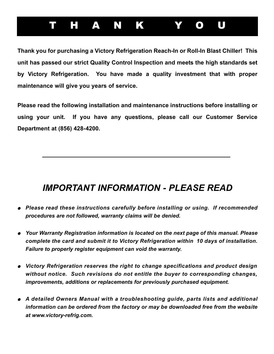 Important information - please read | Victory VBC-660 User Manual | Page 2 / 46