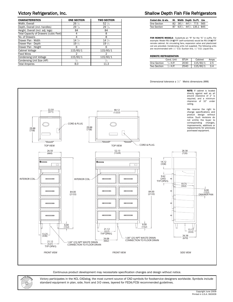 Victory Refrigeration RS-1N-S7-FF User Manual | Page 2 / 2