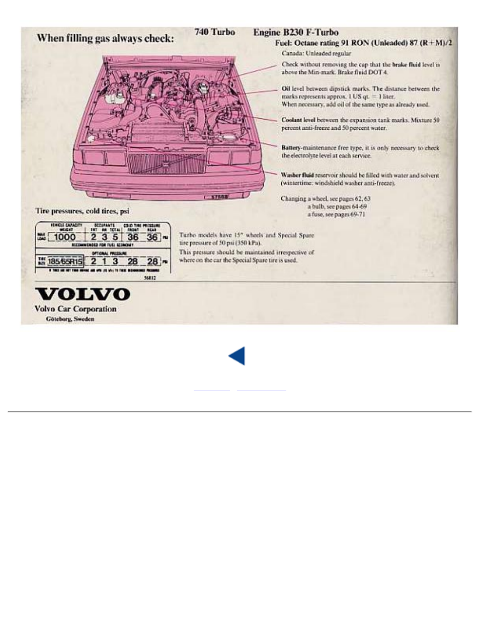 Volvo 740 GL User Manual | Page 138 / 138