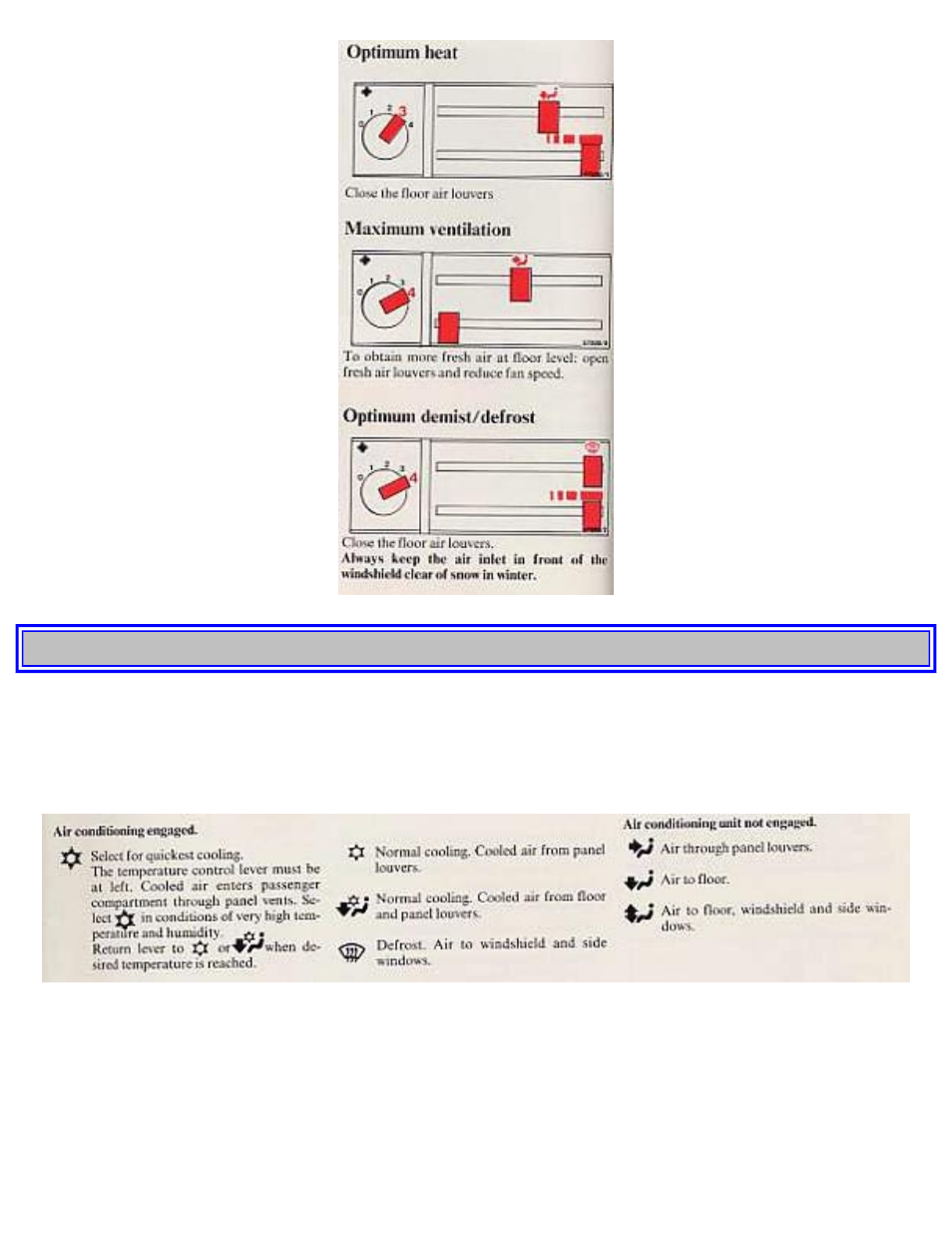 Pg. 22 heating and ventilation | Volvo 740 GL User Manual | Page 25 / 138