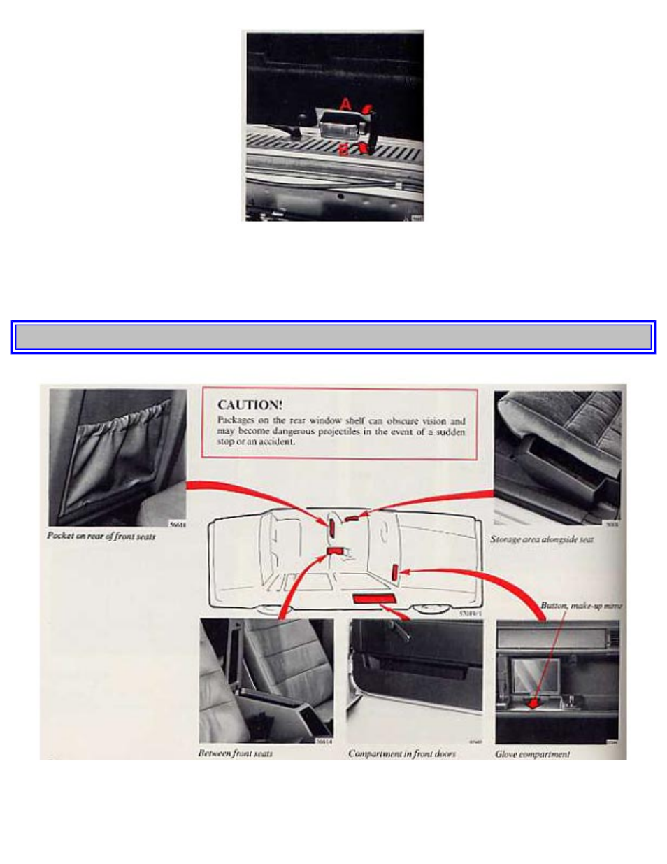 Pg. 36 storage spaces | Volvo 740 GL User Manual | Page 42 / 138