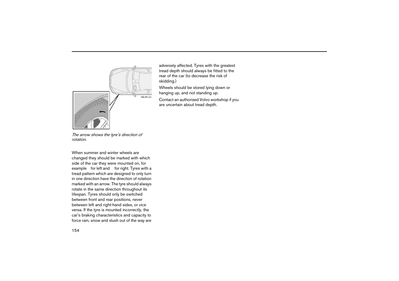 Summer and winter wheels | Volvo V70R User Manual | Page 155 / 254