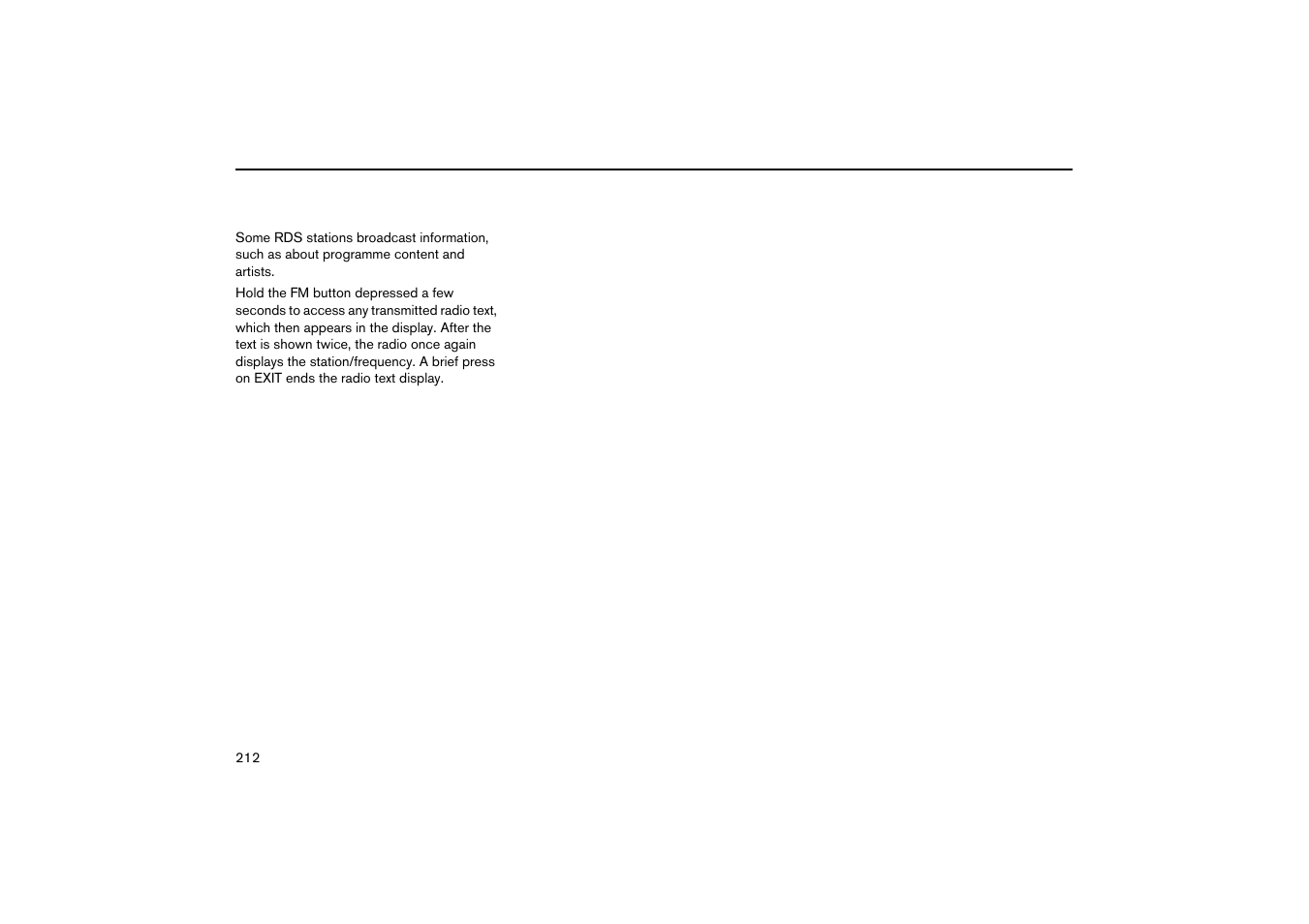 Radio text | Volvo V70R User Manual | Page 213 / 254