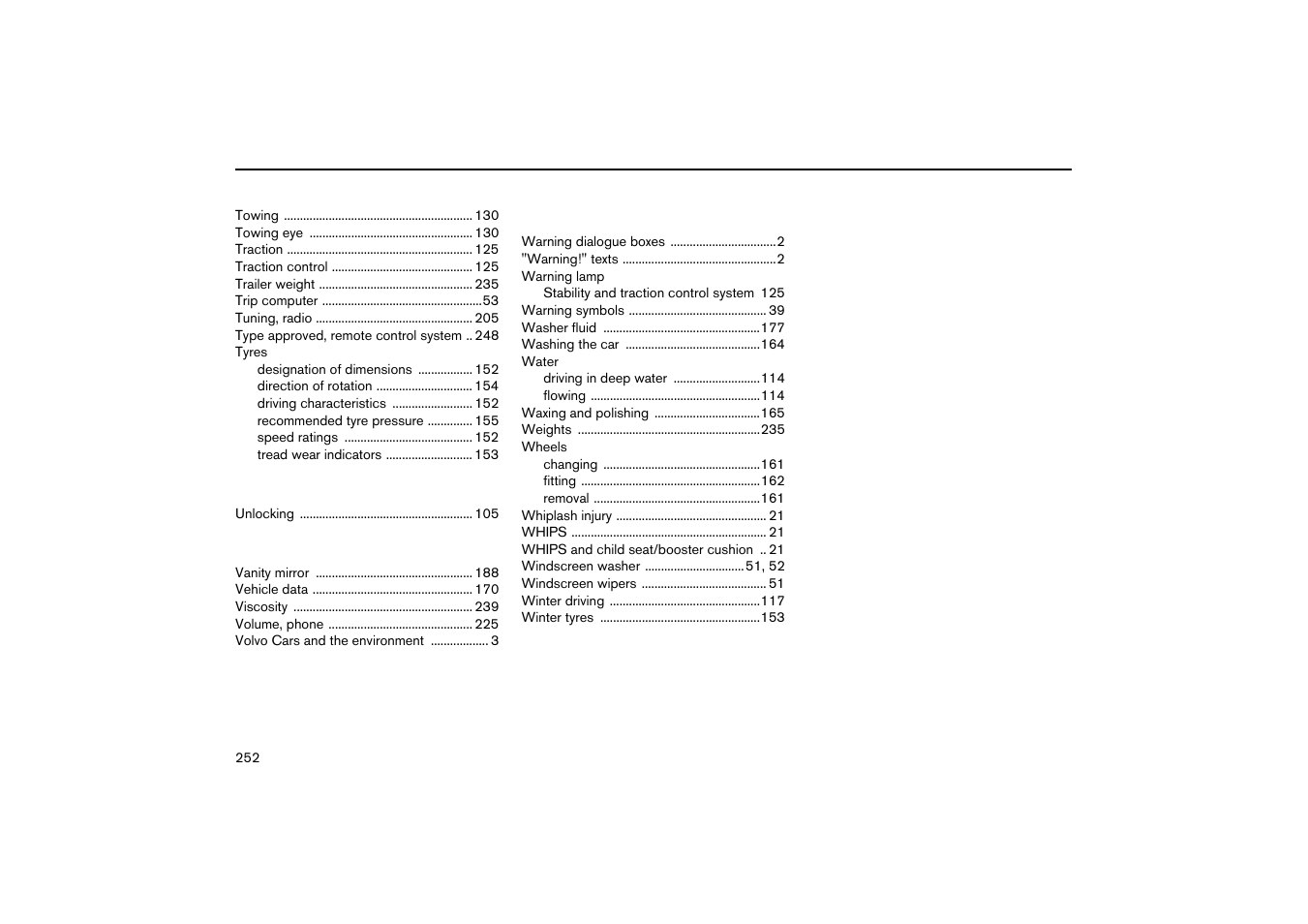 Volvo V70R User Manual | Page 253 / 254