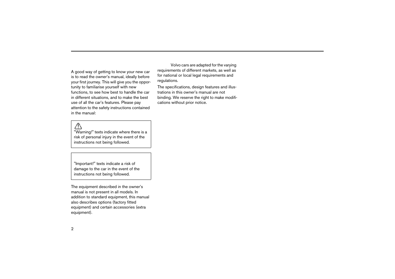 Volvo V70R User Manual | Page 3 / 254