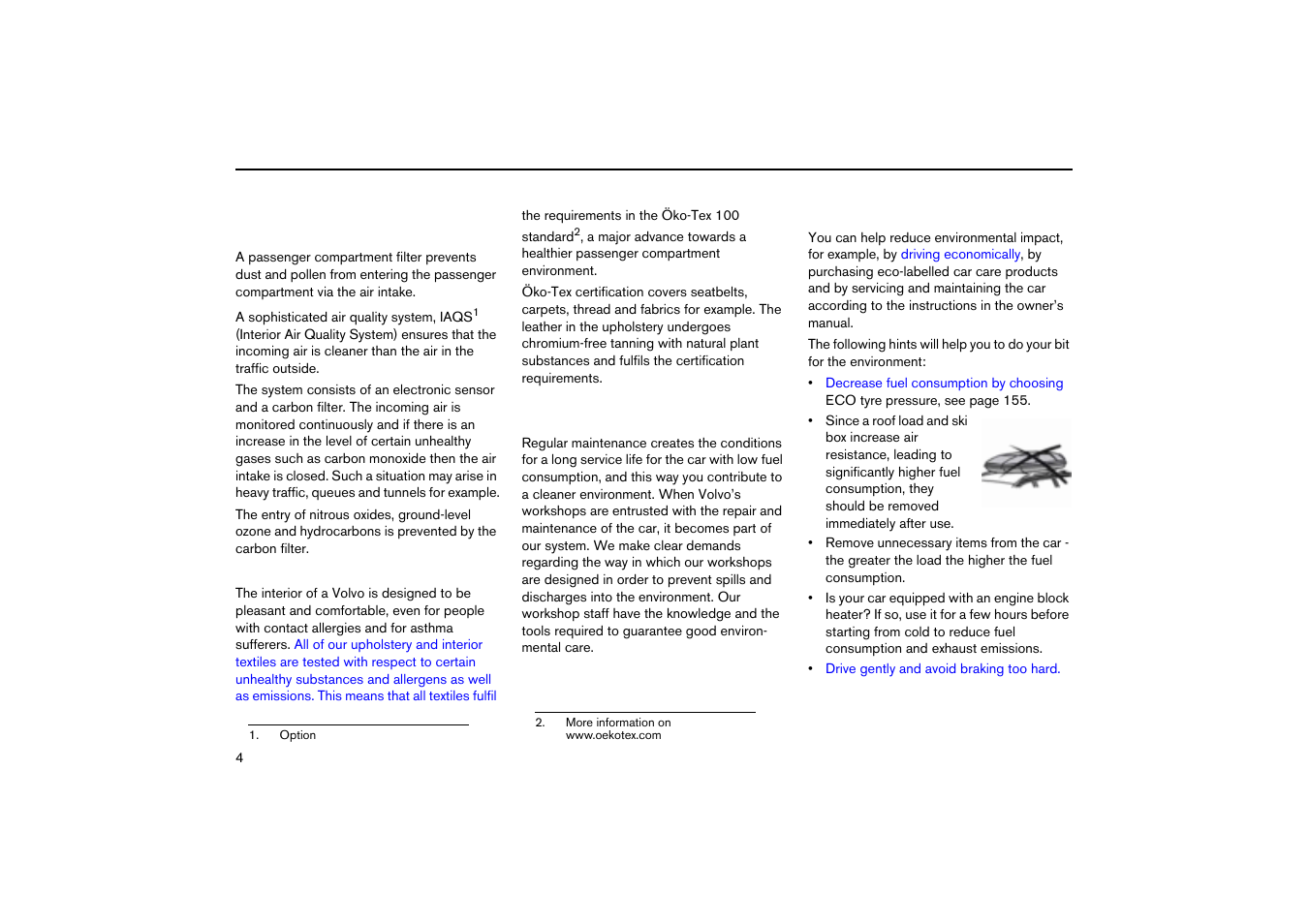 Textile standard, Volvo workshops and the environment | Volvo V70R User Manual | Page 5 / 254