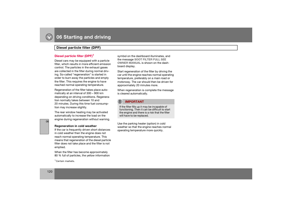 En_c70-w720_120.eps, 06 starting and driving | Volvo 2008 C70 User Manual | Page 121 / 257