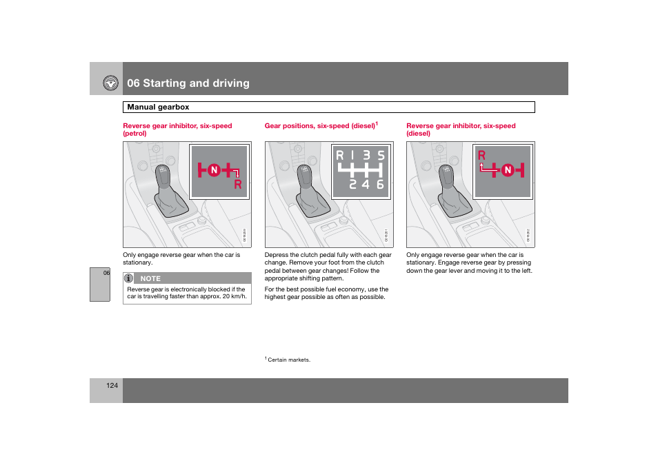 En_c70-w720_124.eps, 06 starting and driving | Volvo 2008 C70 User Manual | Page 125 / 257