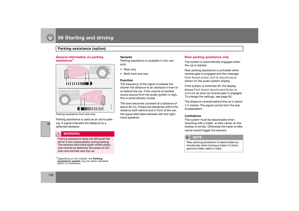 En_c70-w720_132.eps, 06 starting and driving | Volvo 2008 C70 User Manual | Page 133 / 257