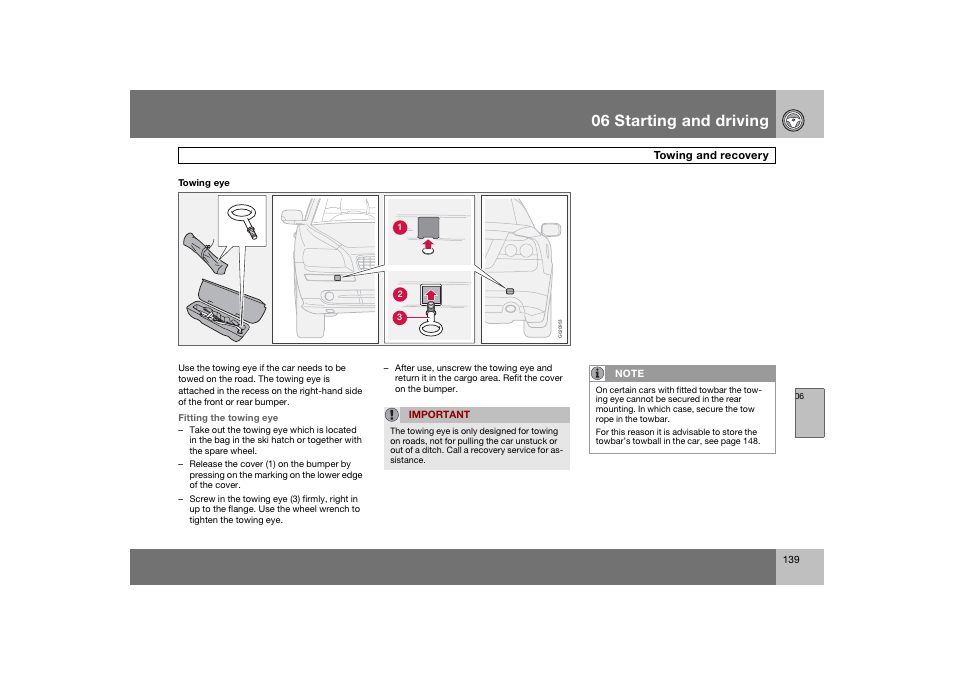 En_c70-w720_139.eps, 06 starting and driving | Volvo 2008 C70 User Manual | Page 140 / 257