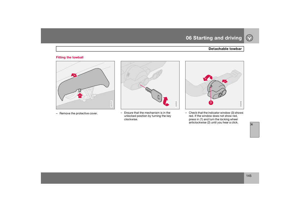 En_c70-w720_145.eps, 06 starting and driving | Volvo 2008 C70 User Manual | Page 146 / 257