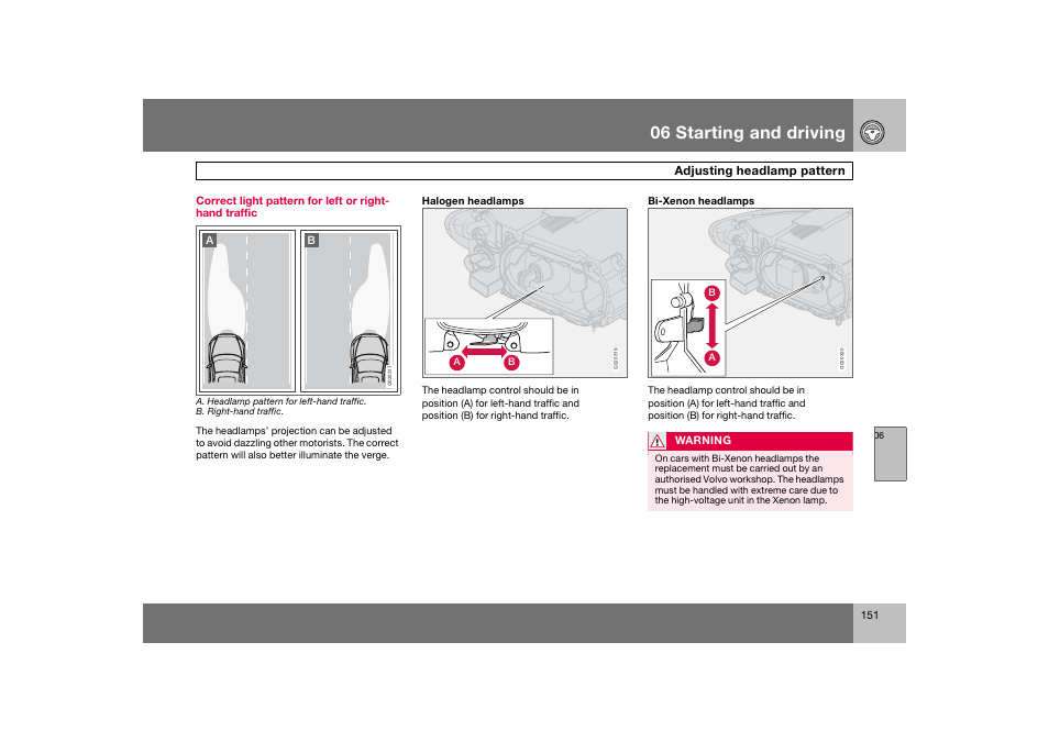 En_c70-w720_151.eps, 06 starting and driving | Volvo 2008 C70 User Manual | Page 152 / 257