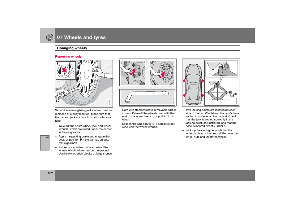 En_c70-w720_162.eps, 07 wheels and tyres | Volvo 2008 C70 User Manual | Page 163 / 257