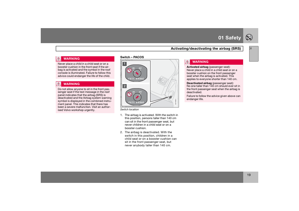 En_c70-w720_ 19.eps, 01 safety | Volvo 2008 C70 User Manual | Page 20 / 257