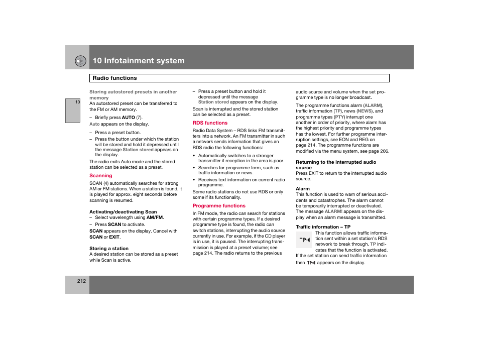 En_c70-w720_212.eps, 10 infotainment system | Volvo 2008 C70 User Manual | Page 213 / 257