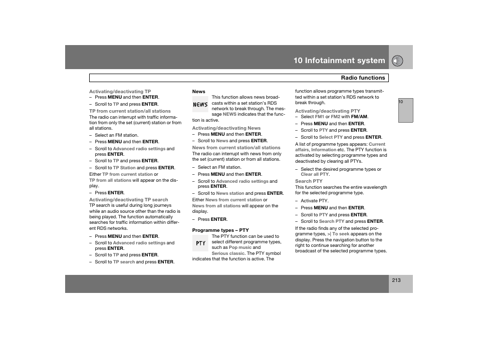 En_c70-w720_213.eps, 10 infotainment system | Volvo 2008 C70 User Manual | Page 214 / 257