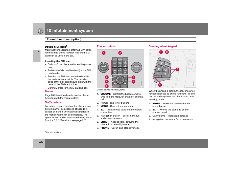 En_c70-w720_220.eps, 10 infotainment system | Volvo 2008 C70 User Manual | Page 221 / 257