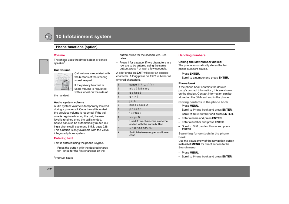 En_c70-w720_222.eps, 10 infotainment system | Volvo 2008 C70 User Manual | Page 223 / 257