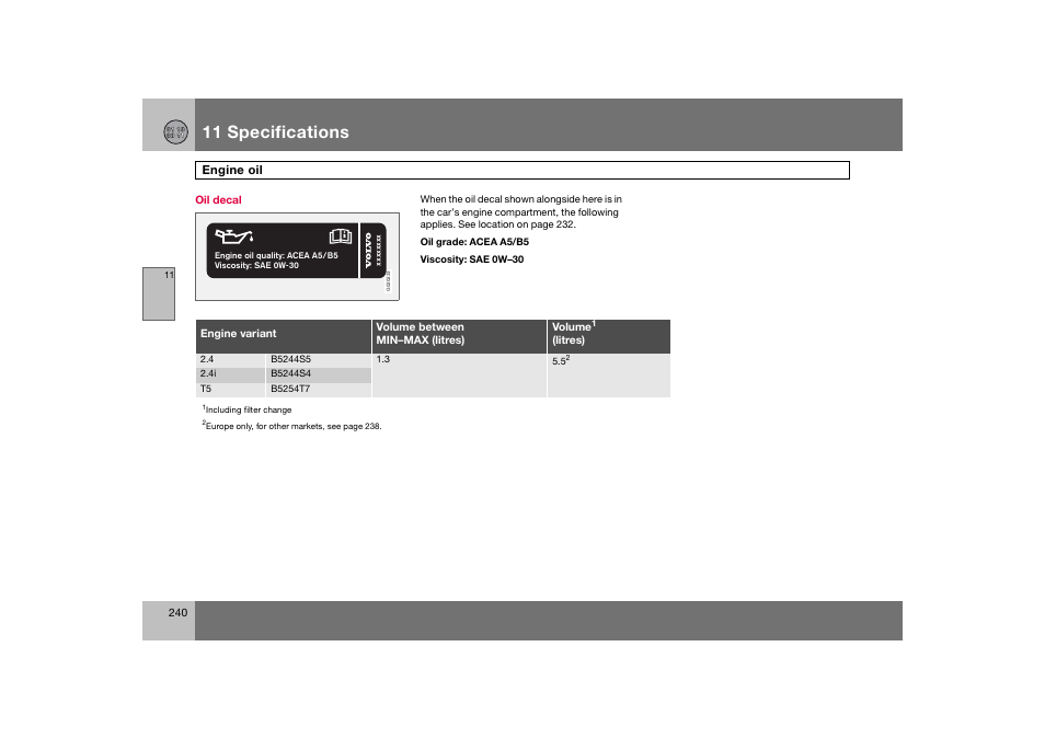 En_c70-w720_240.eps, 11 specifications | Volvo 2008 C70 User Manual | Page 241 / 257