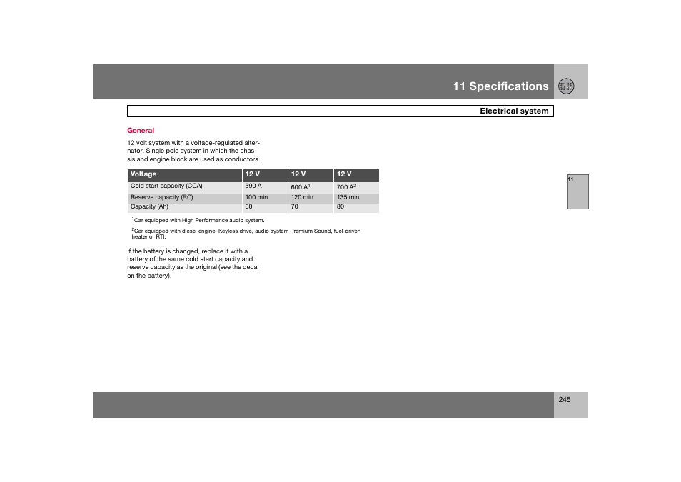 En_c70-w720_245.eps, 11 specifications | Volvo 2008 C70 User Manual | Page 246 / 257