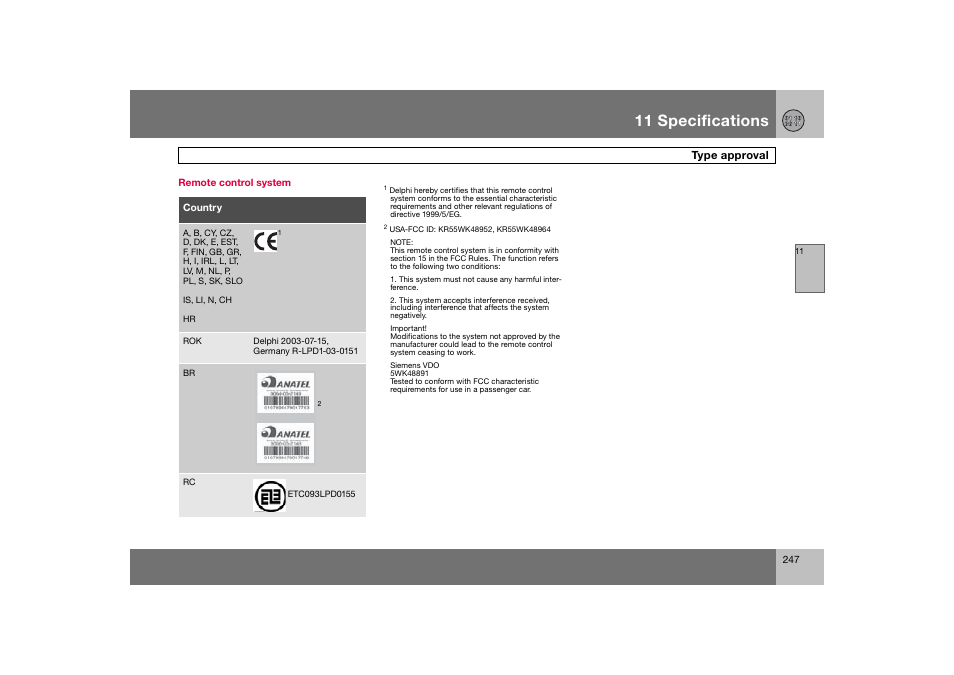 En_c70-w720_247.eps, 11 specifications | Volvo 2008 C70 User Manual | Page 248 / 257