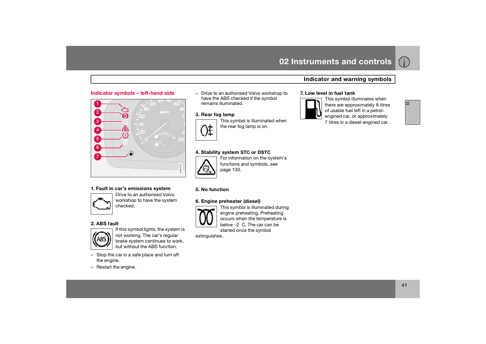 En_c70-w720_ 41.eps, 02 instruments and controls | Volvo 2008 C70 User Manual | Page 42 / 257