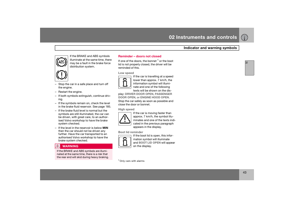 En_c70-w720_ 43.eps, 02 instruments and controls | Volvo 2008 C70 User Manual | Page 44 / 257