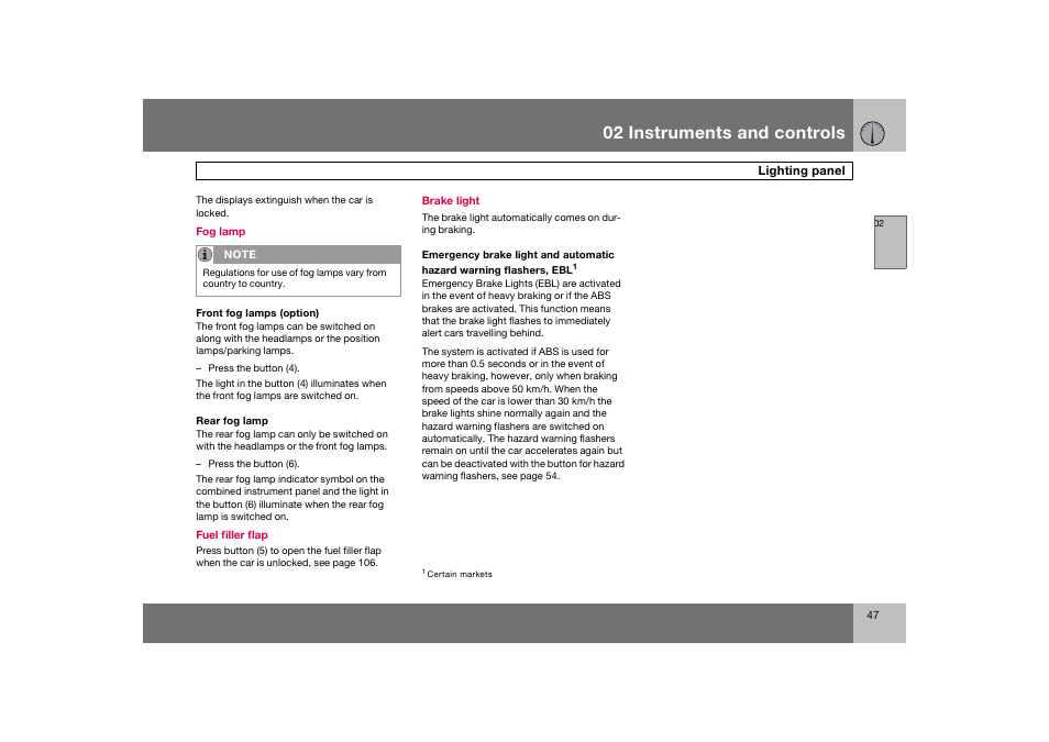 En_c70-w720_ 47.eps, 02 instruments and controls | Volvo 2008 C70 User Manual | Page 48 / 257