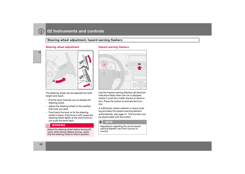 En_c70-w720_ 54.eps, 02 instruments and controls | Volvo 2008 C70 User Manual | Page 55 / 257