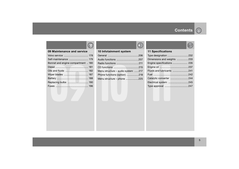 Volvo 2008 C70 User Manual | Page 6 / 257