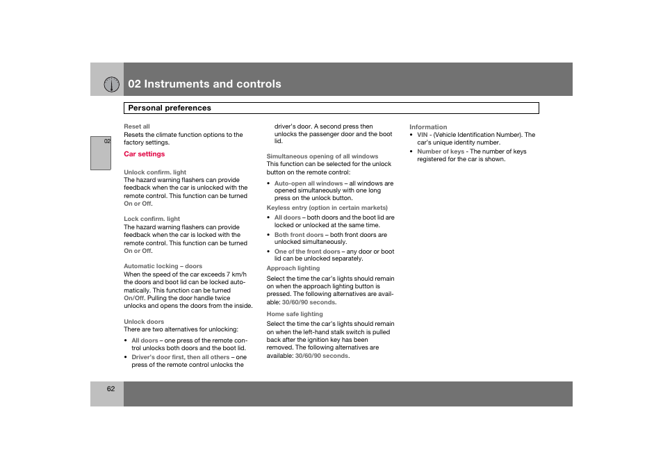 En_c70-w720_ 62.eps, 02 instruments and controls | Volvo 2008 C70 User Manual | Page 63 / 257