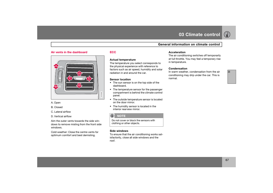 En_c70-w720_ 67.eps, 03 climate control | Volvo 2008 C70 User Manual | Page 68 / 257