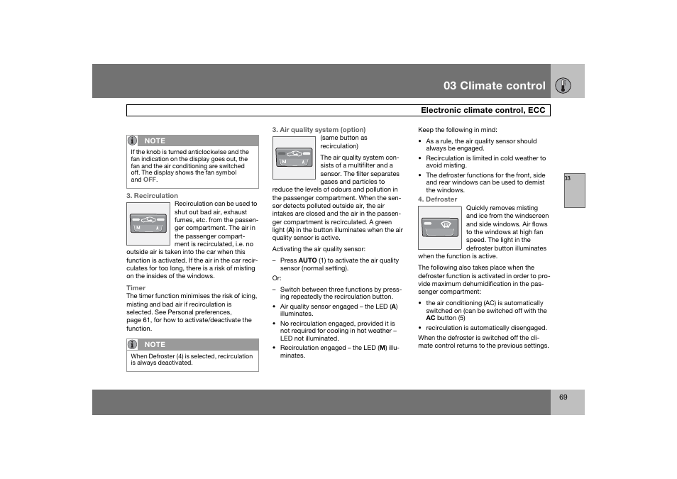 En_c70-w720_ 69.eps, 03 climate control | Volvo 2008 C70 User Manual | Page 70 / 257