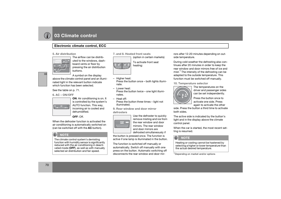 En_c70-w720_ 70.eps, 03 climate control | Volvo 2008 C70 User Manual | Page 71 / 257