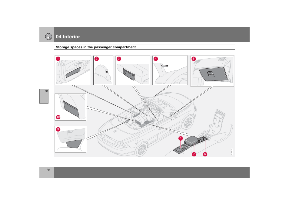 En_c70-w720_ 86.eps, 04 interior | Volvo 2008 C70 User Manual | Page 87 / 257