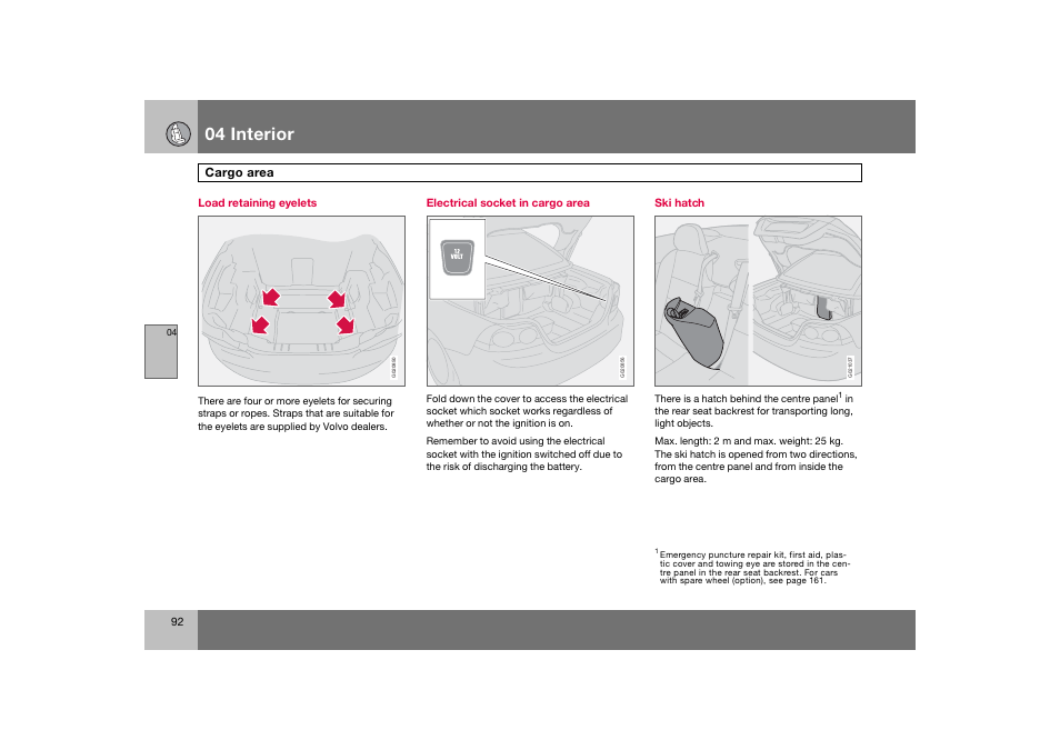 En_c70-w720_ 92.eps, 04 interior | Volvo 2008 C70 User Manual | Page 93 / 257