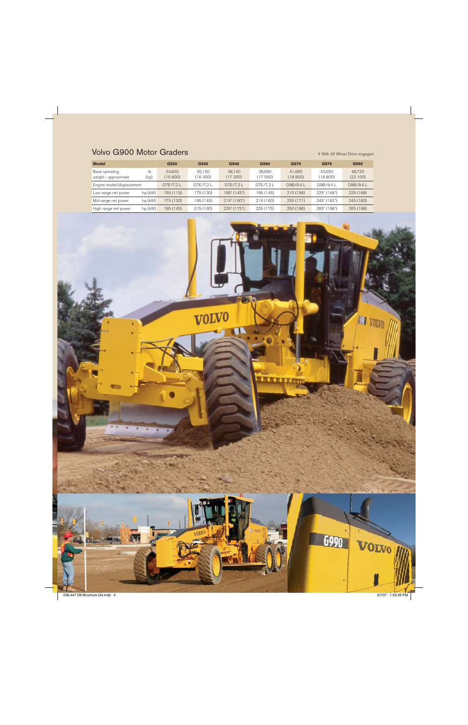 Volvo g900 motor graders | Volvo G970 User Manual | Page 3 / 24