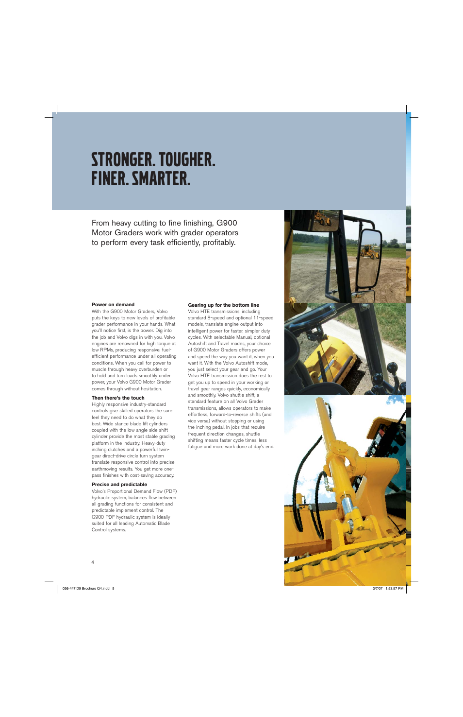 Stronger. tougher. finer. smarter | Volvo G970 User Manual | Page 4 / 24