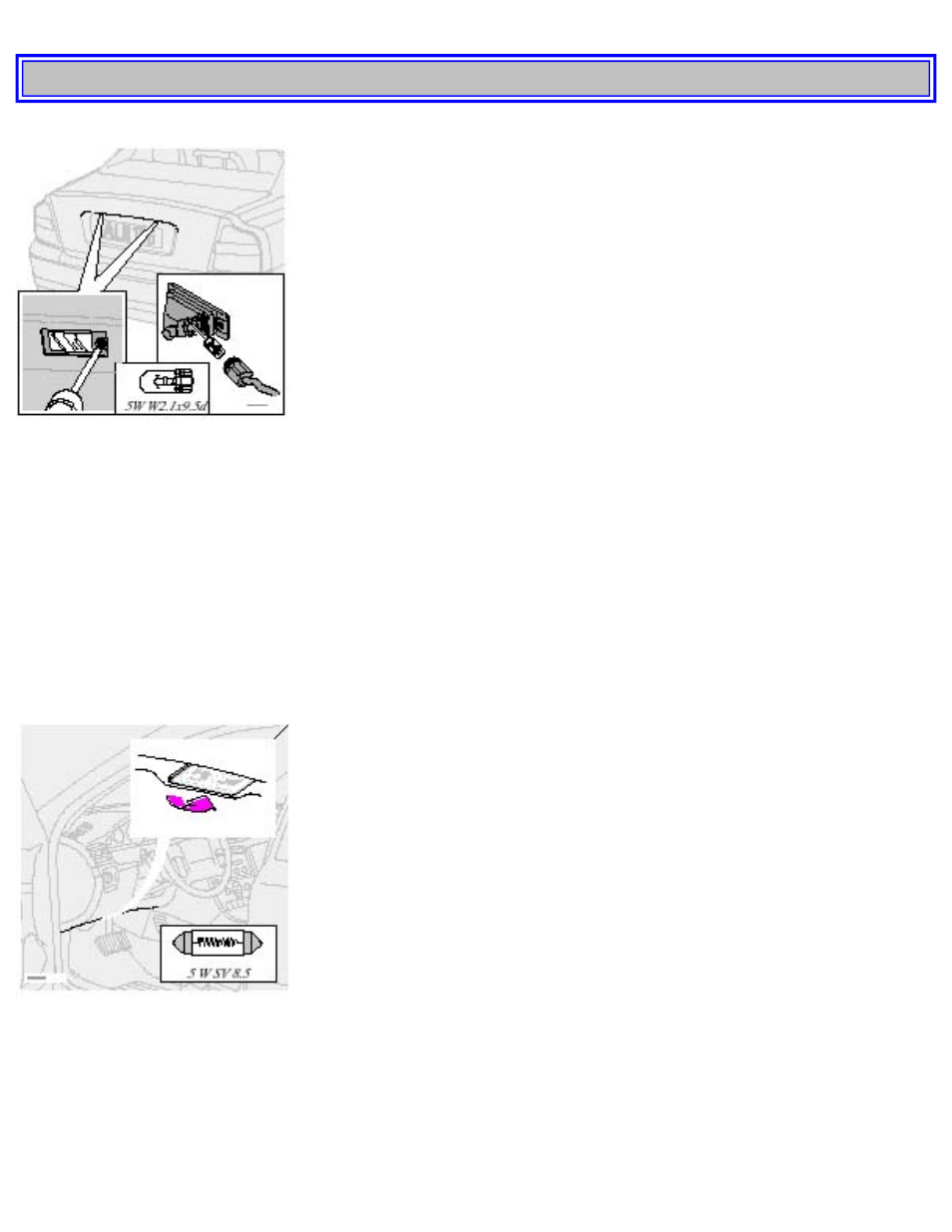 Pg.100 replacing bulbs | Volvo 2001 S80 User Manual | Page 145 / 225