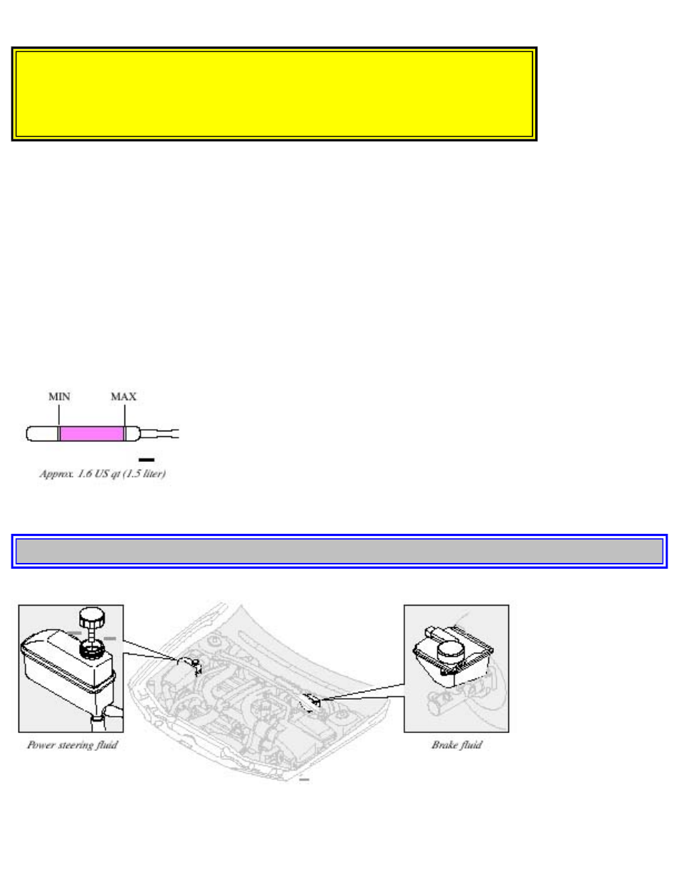 Pg.116 power steering/brake fluid reservoirs | Volvo 2001 S80 User Manual | Page 167 / 225