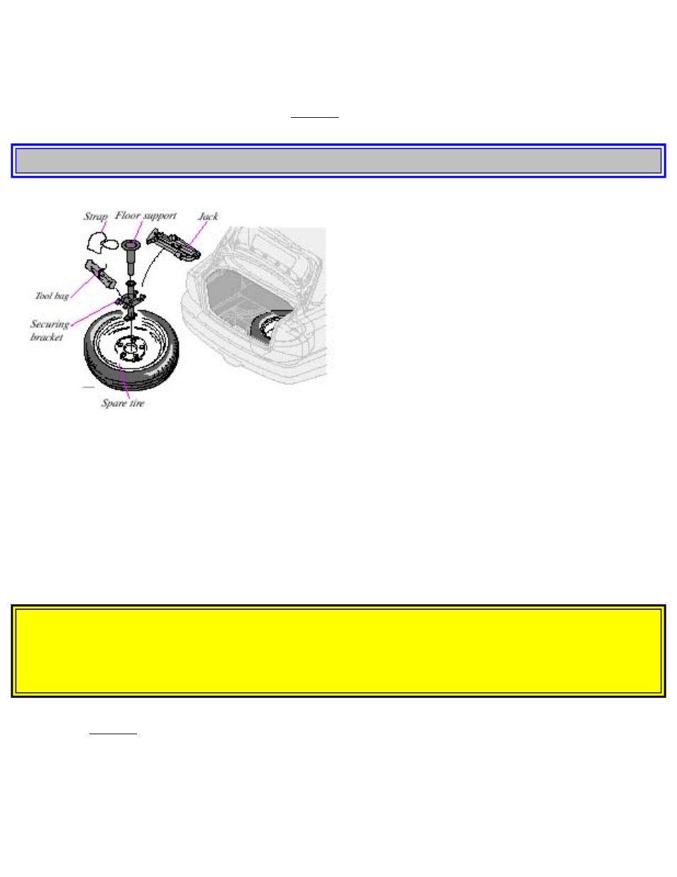 Pg. 53 spare tire, cargo net in trunk | Volvo 2001 S80 User Manual | Page 80 / 225