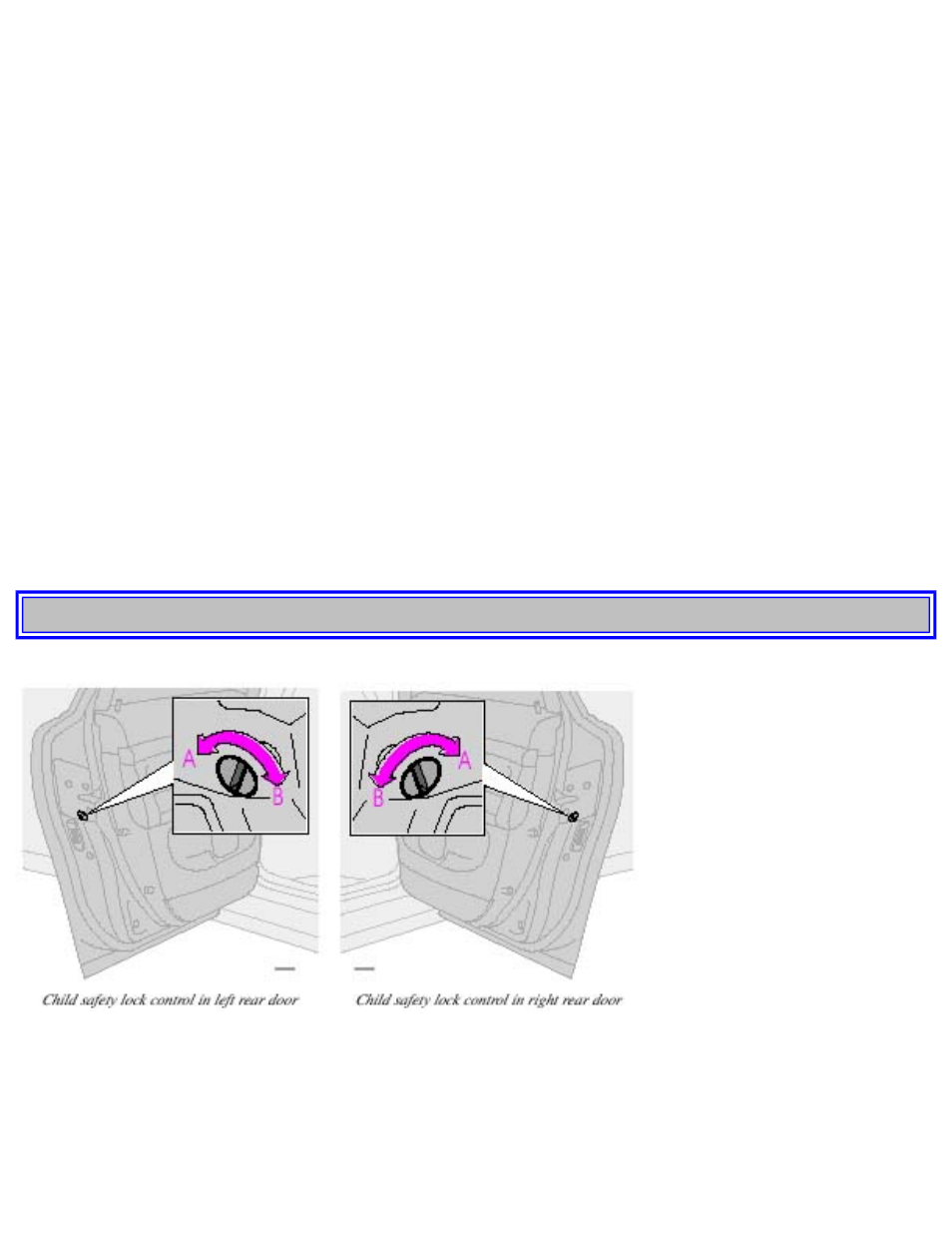 Pg. 62 child safety locks - rear doors | Volvo 2001 S80 User Manual | Page 94 / 225