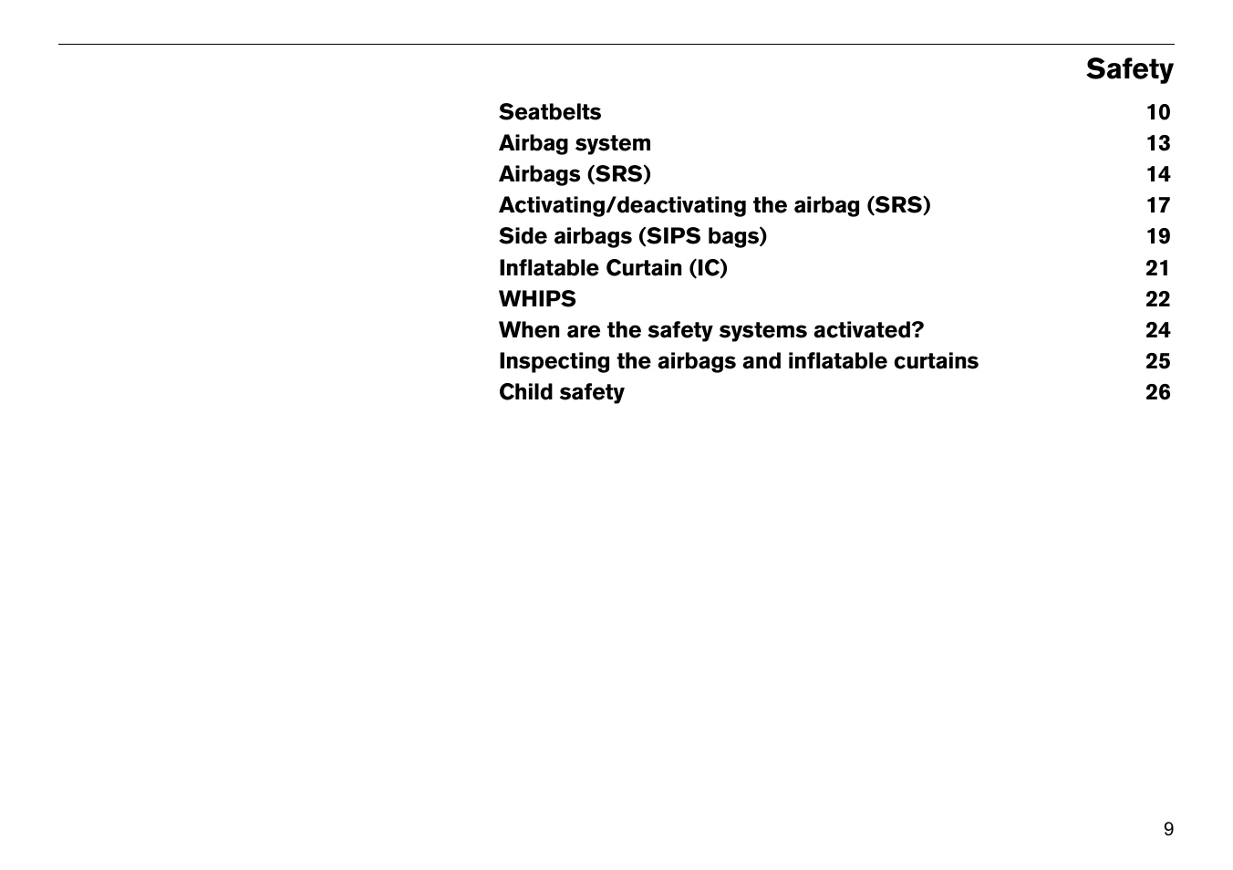 Safety | Volvo S60R User Manual | Page 10 / 240