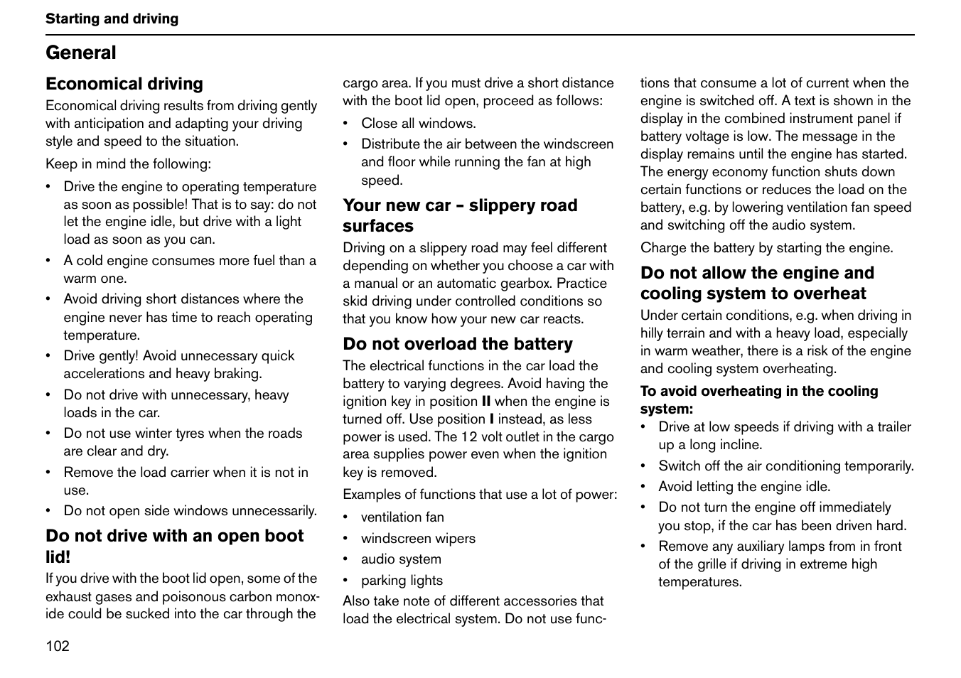 General | Volvo S60R User Manual | Page 103 / 240