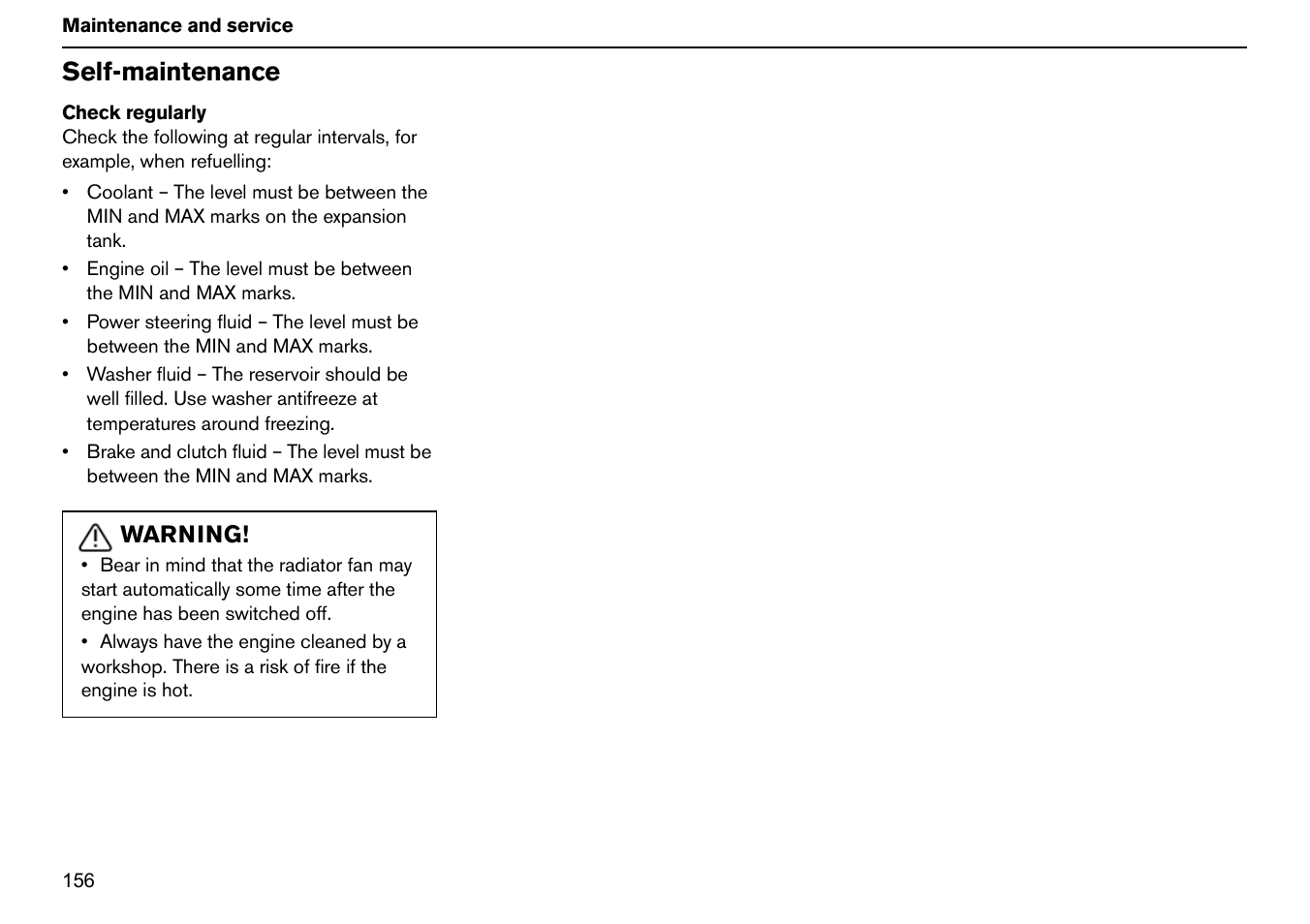 Self-maintenance | Volvo S60R User Manual | Page 157 / 240