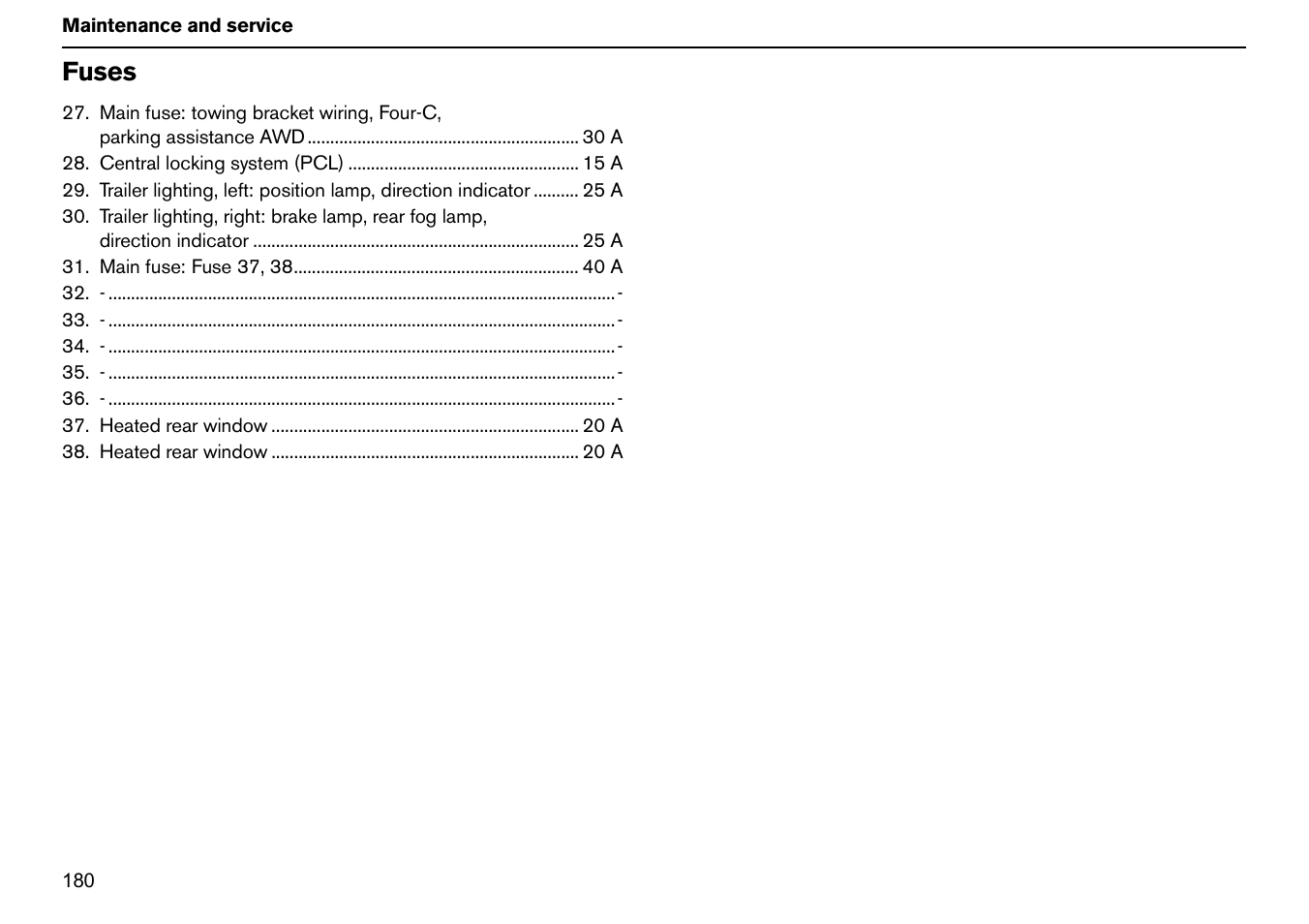 Fuses | Volvo S60R User Manual | Page 181 / 240