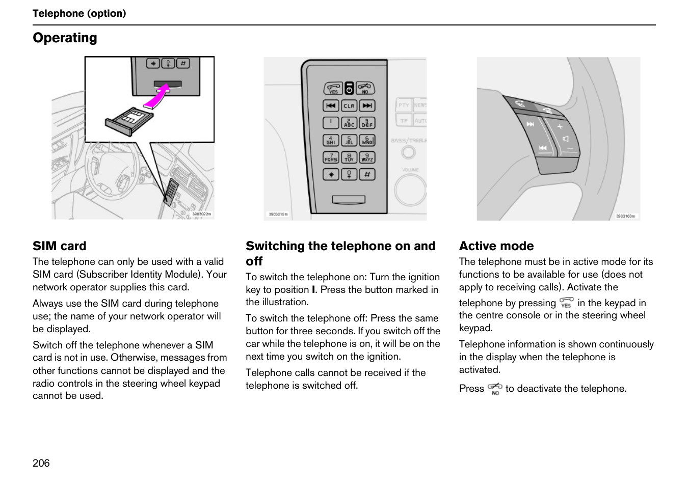 Operating | Volvo S60R User Manual | Page 207 / 240