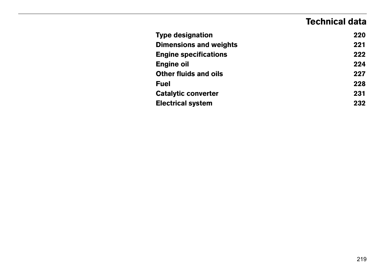 Technical data | Volvo S60R User Manual | Page 220 / 240