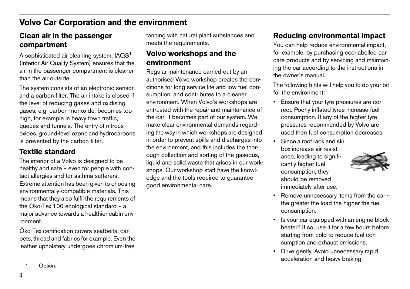 Volvo car corporation and the environment | Volvo S60R User Manual | Page 5 / 240