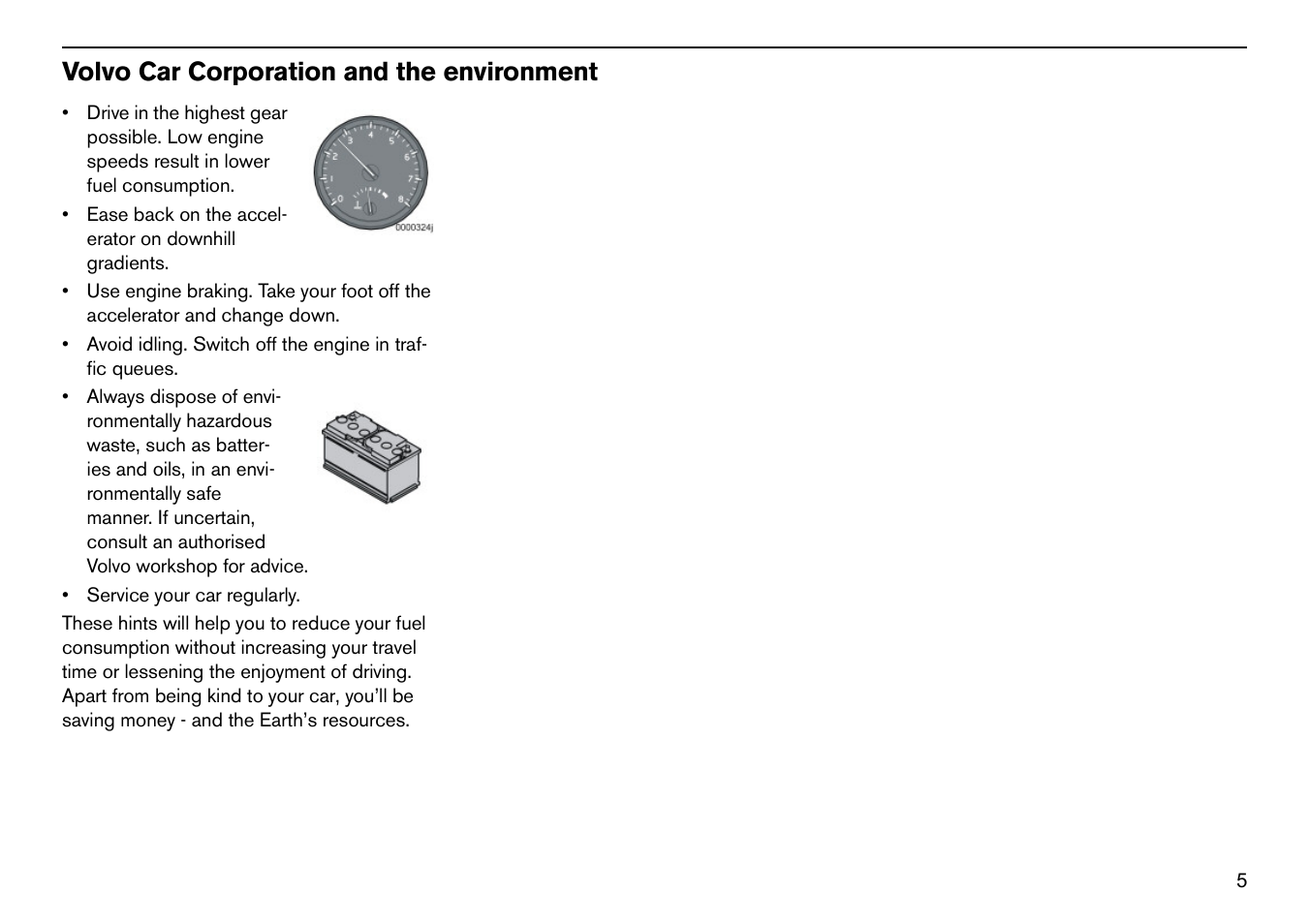 Volvo car corporation and the environment | Volvo S60R User Manual | Page 6 / 240